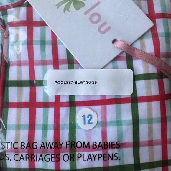 Cecil & Lou Kids Holiday Pajama Set – Red & Green Plaid, Size 12, NWT - Picture 4 of 4